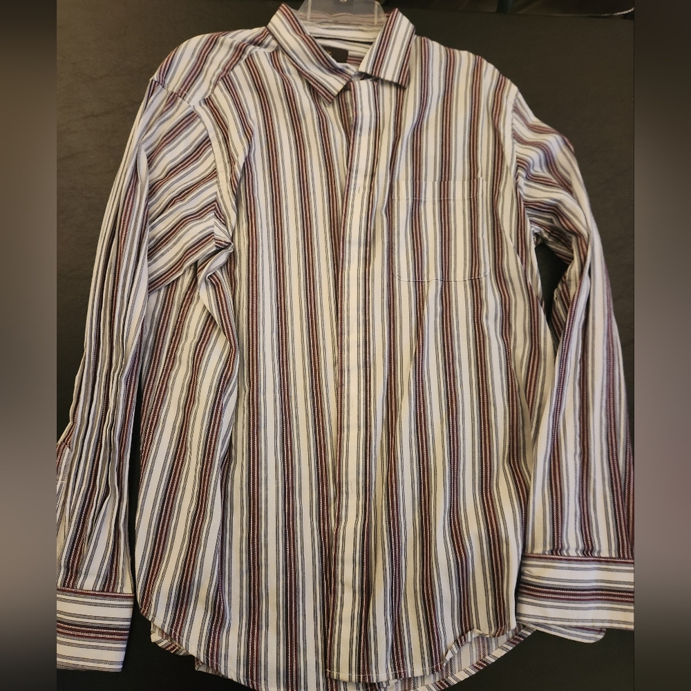 Mens Tasso Elba Multicolor Striped Button Down Shirt